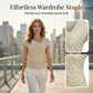 👚 50% OFF NOW! ✨ Women's Asymmetrical V-Neck Ruched Solid Top – Flattering, stretchy & perfect for date nights, work or layering under blazers 💃