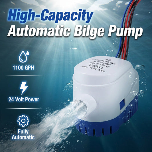 🚤 50% OFF NOW! 💧 Automatic Submersible Bilge Pump – Float switch, corrosion-resistant & quiet operation – ideal for boats, basements or pools ⚓
