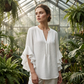 👚 50% OFF NOW! 🌸 Women's Casual V-Neck Ruffled Top – Flowy, lightweight & elegant ruffle detail – perfect for work, brunch or summer outings 💃