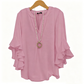 👚 50% OFF NOW! 🌸 V-Neck Ruffled Sleeve Top – Flowy & lightweight – Elegant casual blouse, perfect for summer or office – feminine and breathable ✨🌿