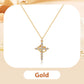 👑 50% OFF NOW! 💫 Crown with Cross Pendant Necklace – Elegant Faith-Inspired Design – Double-sided detail & gold/silver options – perfect for daily wear 💛✨