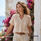 👚 50% OFF NOW! 🌞 Summer Casual Button-Up Hollow Knit Top – Breathable, textured & lightweight – perfect for beach cover-ups or breezy daily wear 🌊