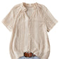 👚 50% OFF NOW! 🌞 Summer Casual Button-Up Hollow Knit Top – Breathable, textured & lightweight – perfect for beach cover-ups or breezy daily wear 🌊
