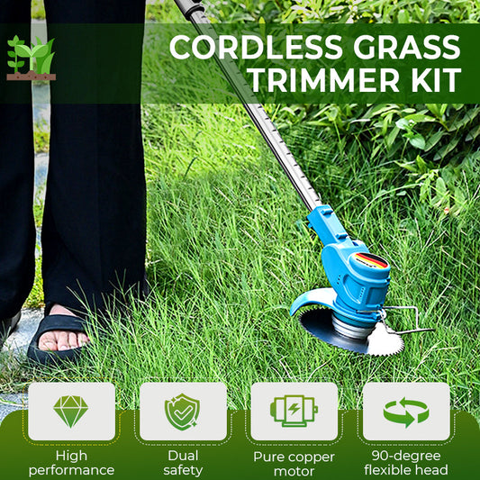 🌿 50% OFF NOW! 🔋 Multifunction Cordless Grass Trimmer Kit – 2-in-1 trimmer & edger, adjustable handle & lightweight – perfect for lawn, garden or yard edges ✂️