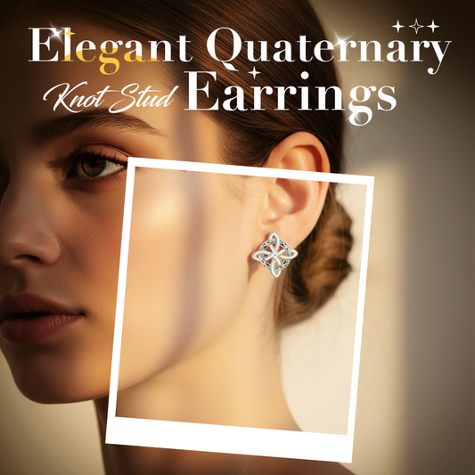 💎 50% OFF NOW! ✨ Elegant Quaternary Knot Stud Earrings – Intricate knot design, lightweight & perfect for daily elegance or gifting 🎀