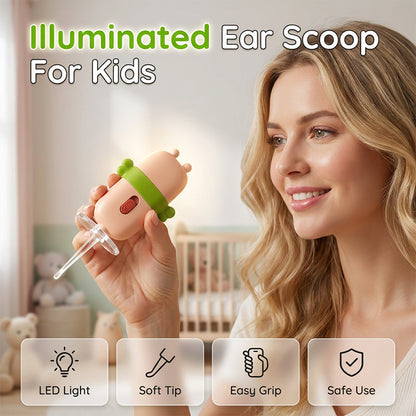👂 50% OFF NOW! ⏰ Children's Safety Visible Ear Scoop with Belt Light – Soft silicone tip, LED light & safe design – painless cleaning for kids 👶