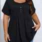 👚 50% OFF NOW! ✨ Women's Pleated Front Puff Sleeve T-Shirt – Soft, breathable & elegant puff sleeves – perfect for work, brunch or spring days 🌸