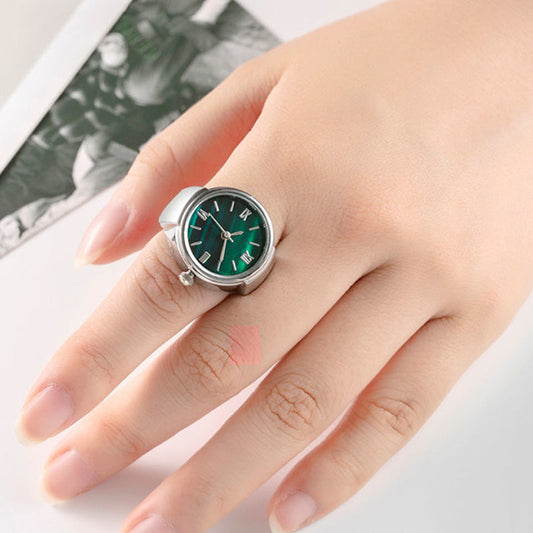 💍 50% OFF NOW! ⌚ Creative Round Quartz Finger Ring Watch – Stylish, Adjustable & Compact – Unique accessory for daily wear or parties ✨