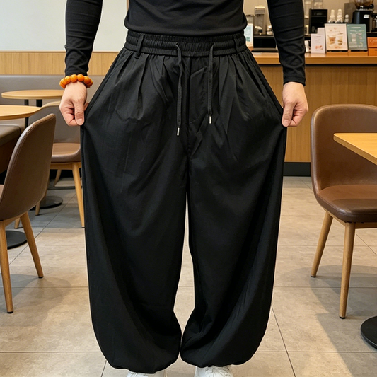 👖 50% OFF NOW! 🌞 Men's Summer Loose Fit Harem Pants – Breathable cotton, elastic waist & relaxed fit – perfect for lounging, yoga or hot days 🧘‍♂️
