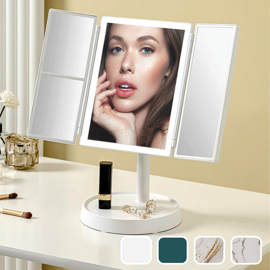 💝 50% OFF NOW! ✨ LED Multifunctional Foldable Makeup Mirror – Best Gift for Her – 3 color lighting, adjustable angles & compact – perfect for travel or vanity 🪞