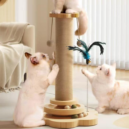 🐱 50% OFF NOW! 🎉 Multifunctional Cat Activity Center with Scratcher & Toys – Climbing, scratching & playing – keeps your kitty active and happy 🐾