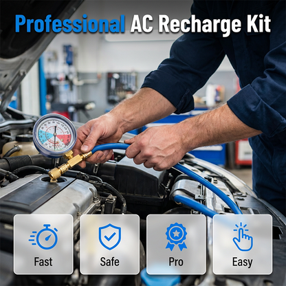 ❄️ Save 50%! 🔧 R134a Recharge Hose – With gauge, universal & DIY-friendly ✨