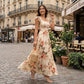 👗 50% OFF NOW! ✨ Floral Pleated Maxi Dress – Square Neck, Ruffle Sleeves & High-Waist – Flowy, elegant & perfect for spring, beach or garden parties 🌸