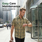 👔 50% OFF NOW! 🍂 Men's Casual Plaid Short Sleeve Shirt – Classic pattern & relaxed fit – Breathable comfort, perfect for summer, work or casual weekends ✨