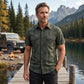 👔 50% OFF NOW! 🍂 Men's Casual Plaid Short Sleeve Shirt – Classic pattern & relaxed fit – Breathable comfort, perfect for summer, work or casual weekends ✨