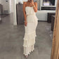 👗 50% OFF NOW! 🎀 Women's Strapless Tiered Ruffle Smocked Dress – Flowy, no-slip & perfect for summer parties, beach days or romantic getaways 🌸
