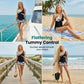 👙 50% OFF NOW! 🌴 Tropical Print High Waist Tankini & Shorts Set – Flattering tummy control, quick-dry & perfect for beach days or poolside lounging ☀️