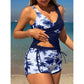👙 50% OFF NOW! 🌴 Tropical Print High Waist Tankini & Shorts Set – Flattering tummy control, quick-dry & perfect for beach days or poolside lounging ☀️