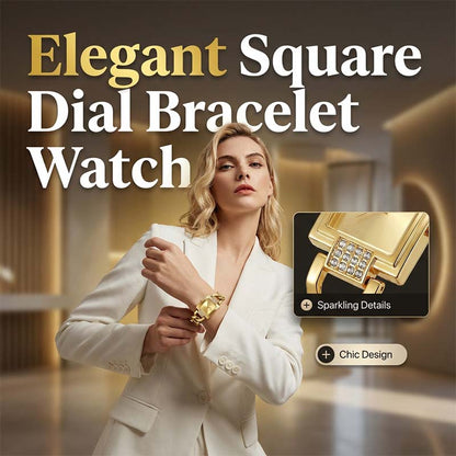 ⌚ 50% OFF NOW! 📿 Square Dial Bracelet Watch for Women – Elegant design, slim profile & adjustable band – perfect for daily wear or office chic ✨