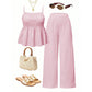 👗 50% OFF NOW! 🎁 Women's Casual Cami Top & Wide-Leg Pants Set – Flowy & breathable – Perfect for summer, beach or casual chic – lightweight & stylish 🌸✨🌿