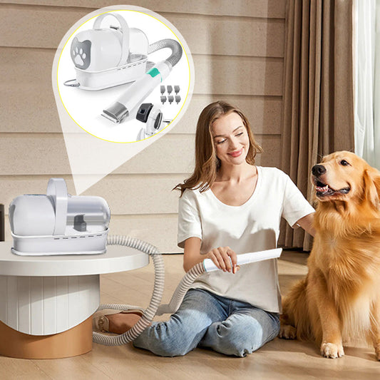 🐕 60% OFF NOW! ✂️ Multi-Functional Pet Grooming & Hair Vacuum Kit – Low noise, 5 suction modes & attachments – vacuums fur directly while trimming – perfect for home grooming 🧹