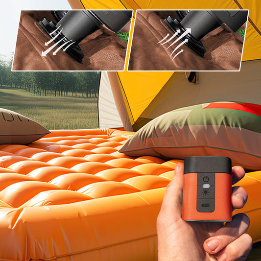 🔦 50% OFF NOW! 🔋 Mini Electric Outdoor Air Pump with Light – Cordless, multi-nozzle & built-in LED – inflates tires, balls & airbeds quickly – perfect for emergencies or camping ⛺