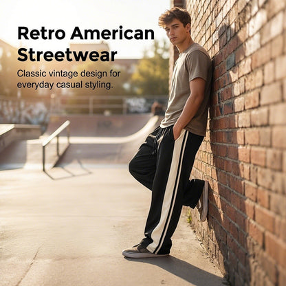 👖 50% OFF NOW! 🔥 Men's Loose Fit Track Pants – Soft fleece, elastic cuffs & zip pockets – perfect for lounging, workouts or casual errands 🏃‍♂️