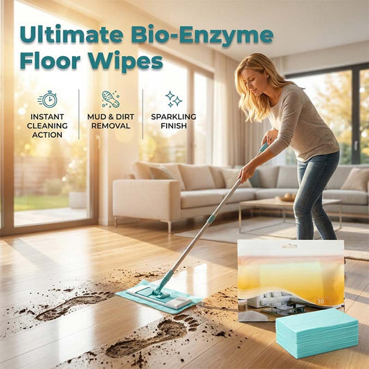 🧹 BUY 1 GET 1 FREE! 🔥 All-in-One Bio-Enzyme Floor Cleaning Wipes – Breaks down dirt & grime naturally, safe for pets & kids – perfect for all hard floors, no rinsing needed 🌿