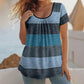 👚 50% OFF NOW! 🔥 Women's Plus Size Pleated Color Block T-Shirt – Soft, breathable & flattering pleats – perfect for casual days, office or warm weather 🌈