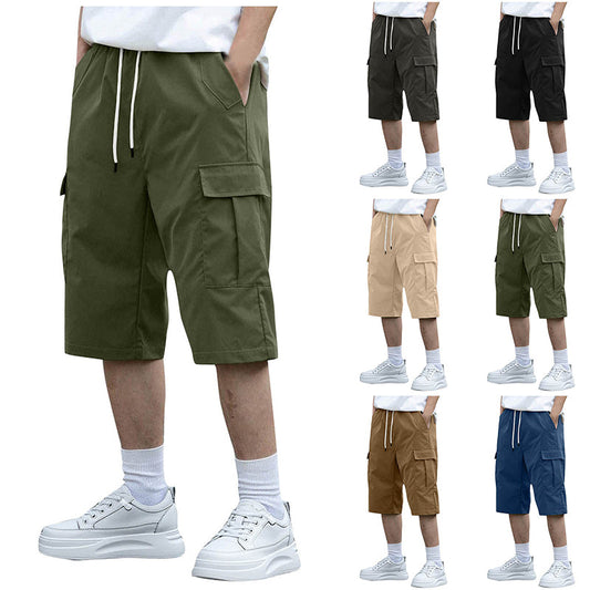 🩳 50% OFF NOW! 🔥 Men's Casual Cargo Shorts with Drawstring – Lightweight & multi-pockets – Elastic waist, perfect for hiking, travel or hot summer days ☀️✨