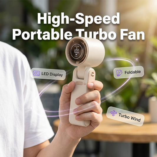 🌀 50% OFF NOW! ✨ Portable Handheld Fan – Digital display, high-speed & adjustable – Rechargeable, quiet & perfect for travel, office or outdoor use ⚡