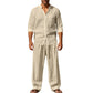 👕 50% OFF NOW! 👖 Men's Casual Breathable Shirt & Pants Set – Soft, lightweight & relaxed fit – Perfect for summer, work-from-home or travel – easy matching style 🌿