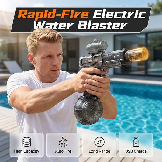 🔫 50% OFF NOW! 💐 High-Capacity Electric Water Blaster – Rapid-fire & long-range – Perfect for garden fun, beach or pool parties – battery-powered & splash-tastic 💦🏖️✨