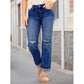 👖 50% OFF NOW! ✨ Women's Ripped Straight-Leg Jeans – High-waist, distressed & stretchy – Trendy streetwear vibe, perfect for casual days or edgy looks – comfy and cool 🆒