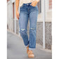 👖 50% OFF NOW! ✨ Women's Ripped Straight-Leg Jeans – High-waist, distressed & stretchy – Trendy streetwear vibe, perfect for casual days or edgy looks – comfy and cool 🆒