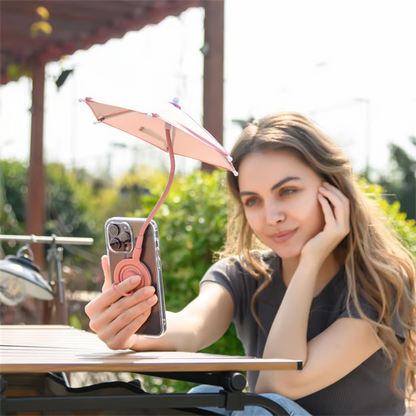 ☂️ 50% OFF NOW! 🧲 Magnetic Phone Umbrella with Ring Stand for Sun – Blocks glare & heat, adjustable angle & strong magnet – perfect for car dash, desk or outdoor use 📱