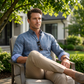 👔 50% OFF NOW! ⏰ Men's Modern Fit Windowpane Shirt – Tailored cut, breathable cotton & classic check – perfect for office, smart casual or summer events ✨