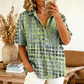 👚 50% OFF NOW! ✨ Women's Collared Summer Blouse – Abstract Print, Loose Fit & Breezy – Lightweight, breathable & perfect for warm days or casual office looks 🍃