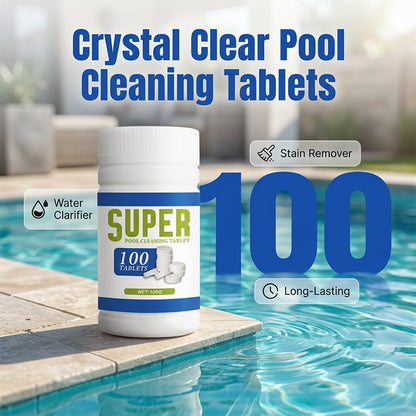 🏊 50% OFF NOW! 🧼 Multi-Action Pool Cleaning Tablets – Clarifies & prevents algae, slow-dissolving & chlorine-stabilized – keeps water crystal clear with weekly use 🌊