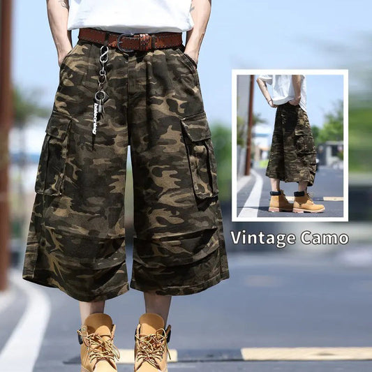 🩳 50% OFF NOW! 🌿 Unisex Wide-Leg Camo Cargo Shorts – Relaxed fit & multi-pockets – Lightweight, breathable & perfect for outdoor, travel or casual summer days 🔥