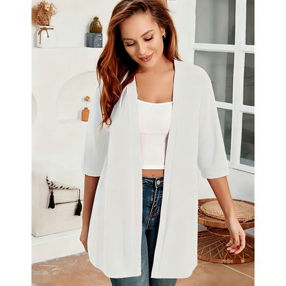 🧥 50% OFF NOW! 🌸 Women's Plus Size Open Front Cardigan – Soft, flowy & breathable – Lightweight layering piece, perfect for casual days or dressing up any outfit ✨
