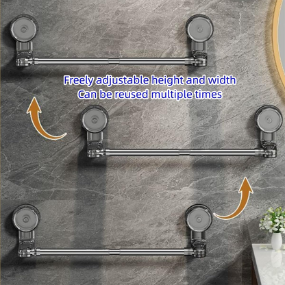 🧺 50% OFF NOW! 🚿 Retractable Suction Cup Towel Bar – Wall-mounted & space-saving – Strong grip, rust-proof & perfect for kitchen, bathroom or RV – no drilling needed 🧼