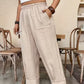 👖 50% OFF NOW! 🎁 Women's Cuffed Ankle Pants – Relaxed fit & elastic waist – Solid colours, perfect for work or casual wear – comfortable and versatile 🍂✨