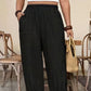 👖 50% OFF NOW! 🎁 Women's Cuffed Ankle Pants – Relaxed fit & elastic waist – Solid colours, perfect for work or casual wear – comfortable and versatile 🍂✨