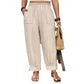 👖 50% OFF NOW! 🎁 Women's Cuffed Ankle Pants – Relaxed fit & elastic waist – Solid colours, perfect for work or casual wear – comfortable and versatile 🍂✨