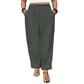 👖 50% OFF NOW! 🎁 Women's Cuffed Ankle Pants – Relaxed fit & elastic waist – Solid colours, perfect for work or casual wear – comfortable and versatile 🍂✨