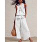 👚 50% OFF NOW! 🌸 Women's Sleeveless Smocked Neck Top & Pants Set – Stretchy & breathable – Flowy fit, perfect for summer or beach days – effortless matching style 👖