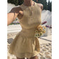 👗 50% OFF NOW! ☀️ Sleeveless Gingham Smocked Mini Dress – Stretchy & lightweight – Perfect for holidays, beach or warm days – playful vintage style ✨🌸