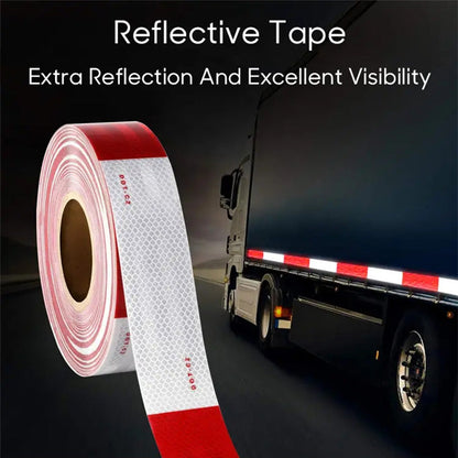 🚗 50% OFF NOW! ⏰ Red & White Reflective Stickers – High-visibility & weatherproof – Perfect for cars, bikes, helmets or mailboxes – safety at night 🔦