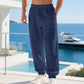 👖 50% OFF NOW! 🌾 Men's Linen-Blend Leisure Trousers with Drawstring – Comfortable, lightweight & perfect for summer – Breathable fabric, relaxed fit for daily wear ✨